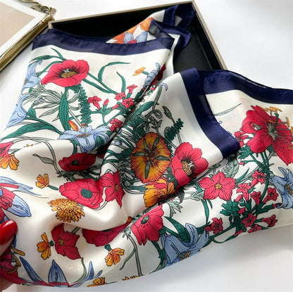 White babushka handkerchief