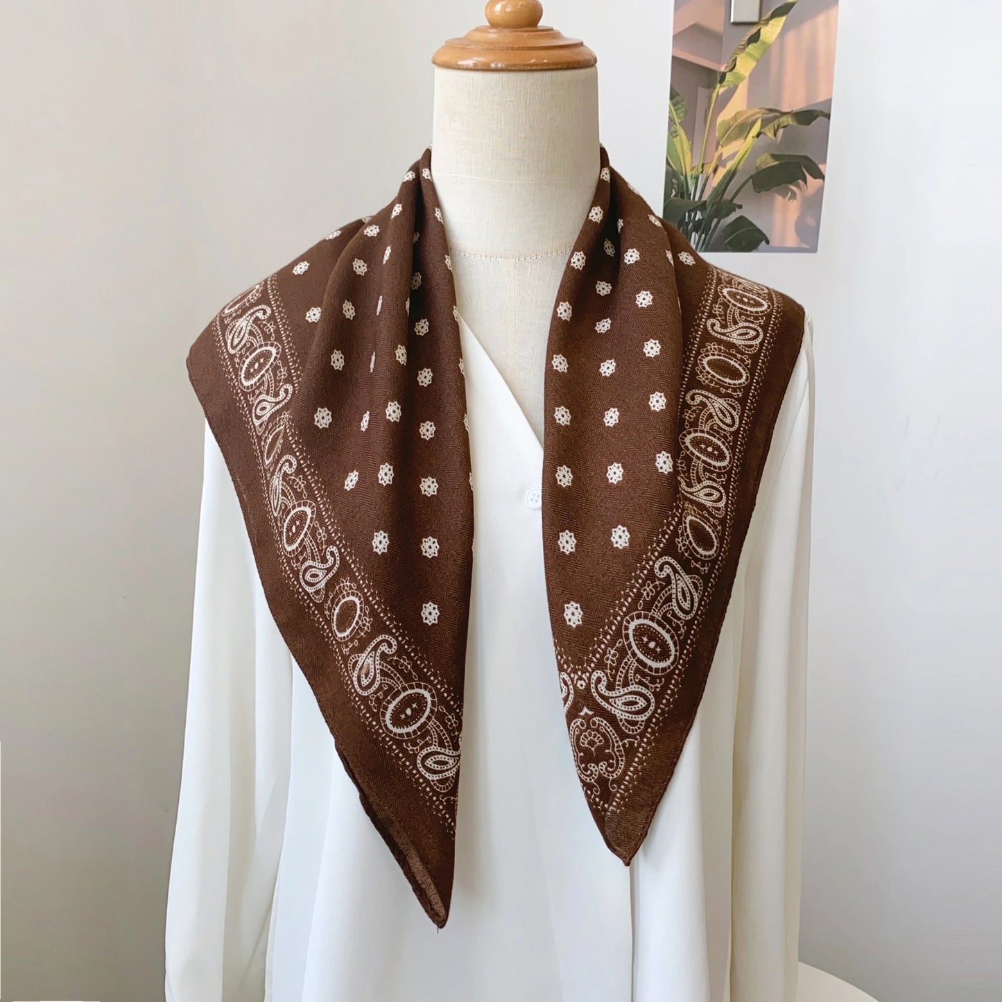 Brown Paisley Scarf
