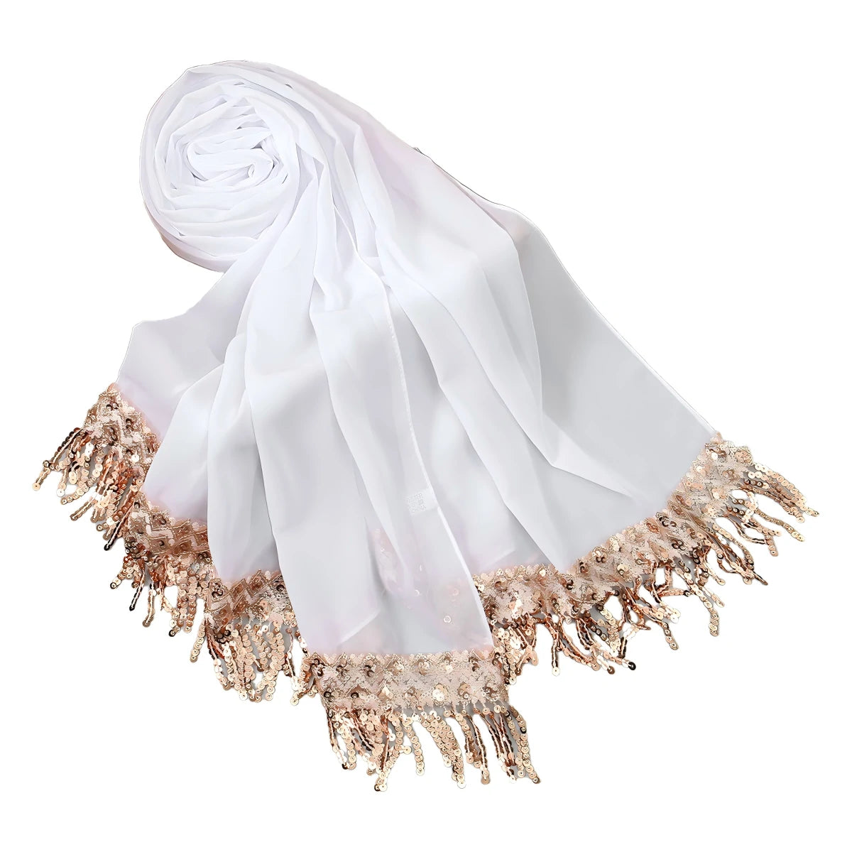 Wholesale Bulk Chiffon Hijabs Sequin Tassel for Modest Fashion Boutiques