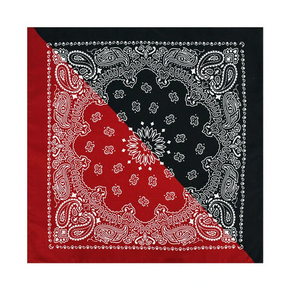 Two-tone paisley square scarf