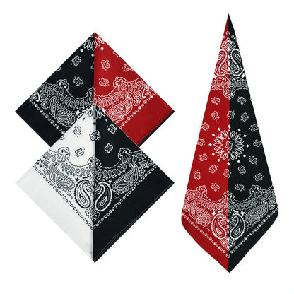 Two-tone paisley square scarf