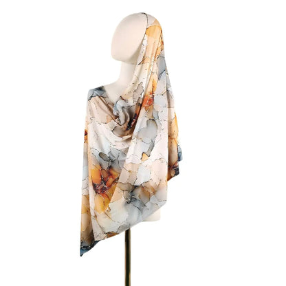 Wholesale Cracked Marble Print Chiffon Hijab Scarf Women Soft Lightweight Muslim Headscarf Shawl