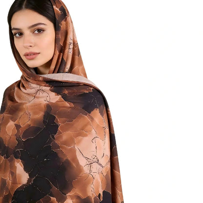 Wholesale Cracked Marble Print Chiffon Hijab Scarf Women Soft Lightweight Muslim Headscarf Shawl