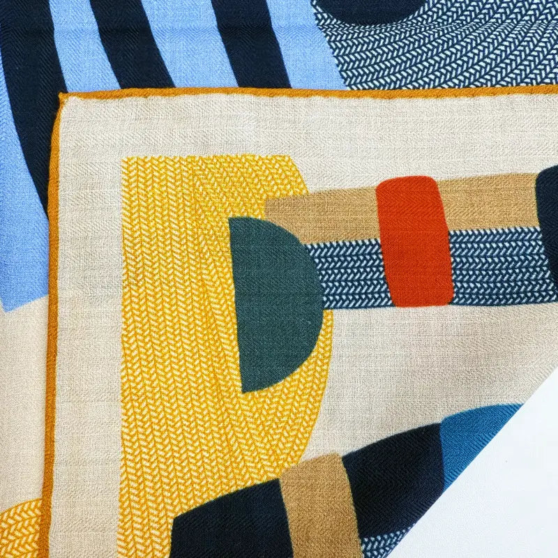 Wholesale Custom Digital Printing Scarf Abstract Horse Pattern Multicolor Design