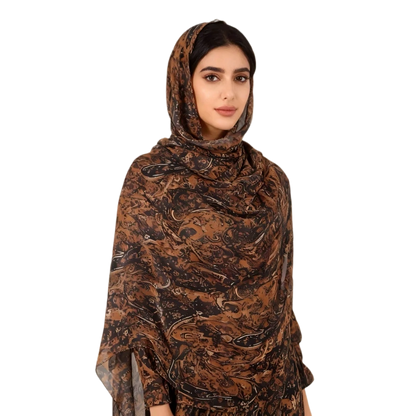 Wholesale Elegant Paisley Scarf Floral Printed Chiffon Hijabs Pack