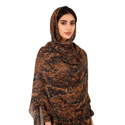 Wholesale Elegant Paisley Scarf Floral Printed Chiffon Hijabs Pack