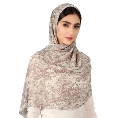 Wholesale Elegant Paisley Scarf Floral Printed Chiffon Hijabs Pack
