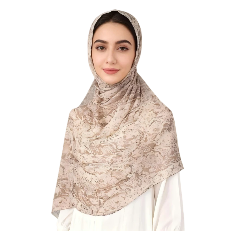 Wholesale Elegant Paisley Scarf Floral Printed Chiffon Hijabs Pack
