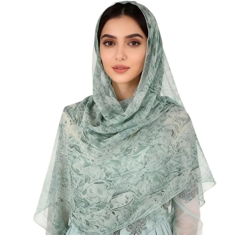 Wholesale Elegant Paisley Scarf Floral Printed Chiffon Hijabs Pack