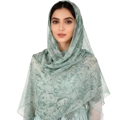 Wholesale Elegant Paisley Scarf Floral Printed Chiffon Hijabs Pack