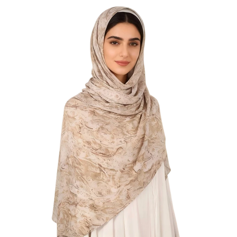 Wholesale Elegant Paisley Scarf Floral Printed Chiffon Hijabs Pack