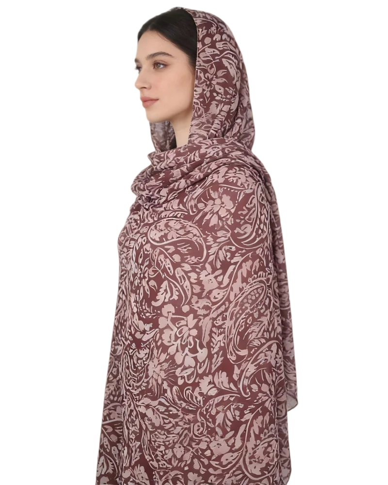 Wholesale Elegant Paisley Scarf Floral Printed Chiffon Hijabs Pack