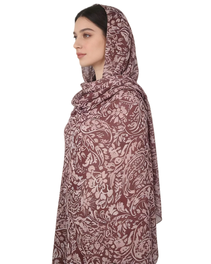 Wholesale Elegant Paisley Scarf Floral Printed Chiffon Hijabs Pack