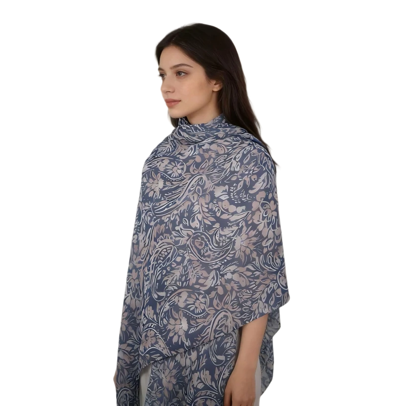 Wholesale Elegant Paisley Scarf Floral Printed Chiffon Hijabs Pack