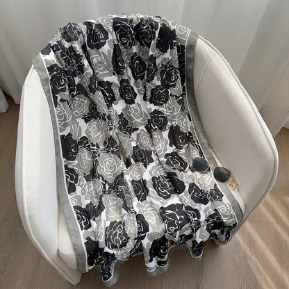 Wholesale Elegant Rose Chain Pattern Large Silk Scarf Multi Color Fashion Scarf for Women