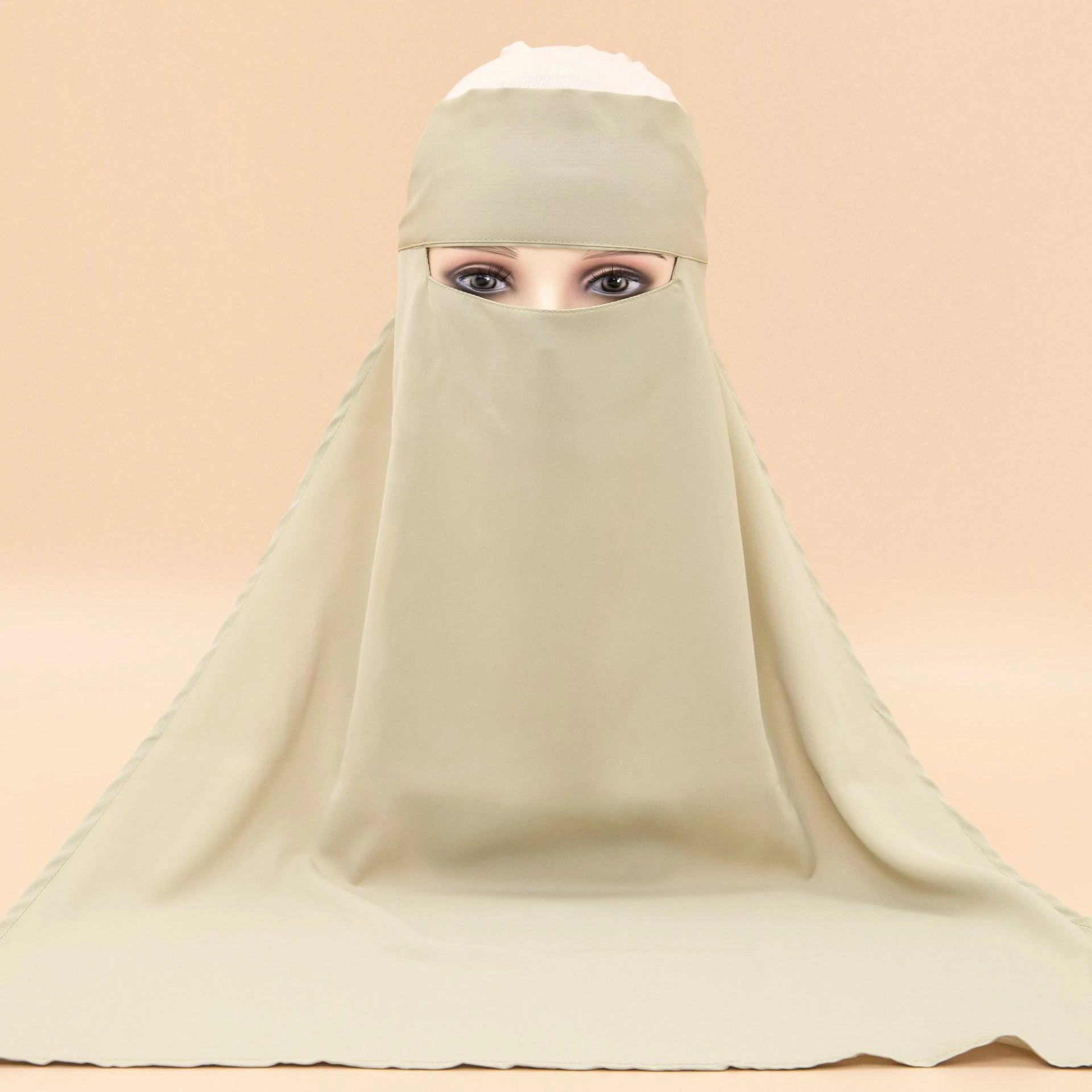 yellow full Cover Niqab