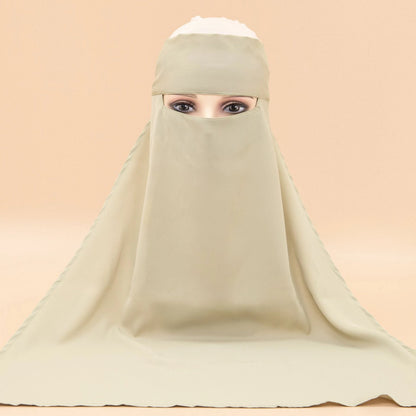 yellow full Cover Niqab