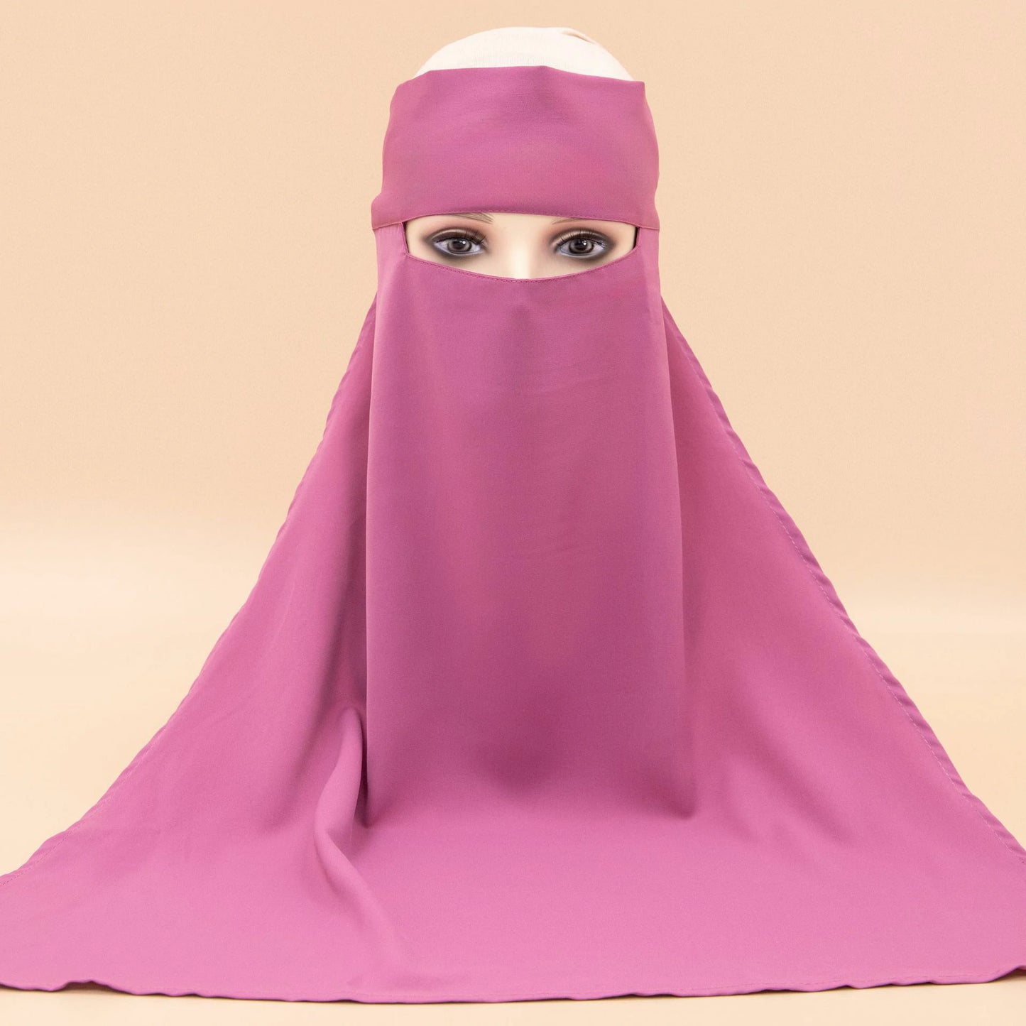 pink full Cover Niqab