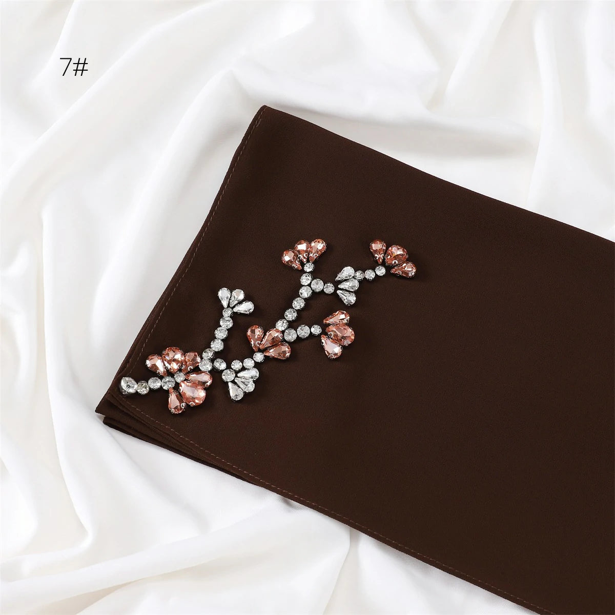 Wholesale Floral Diamond Premium Chiffon Hijab Islamic Scarf