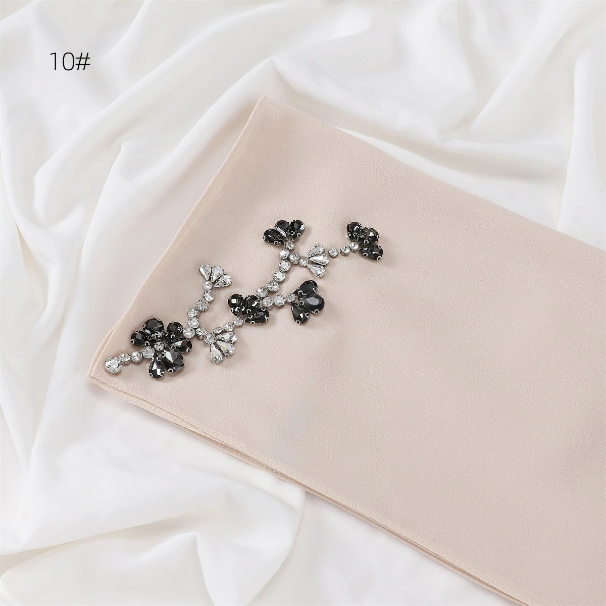 Wholesale Floral Diamond Premium Chiffon Hijab Islamic Scarf