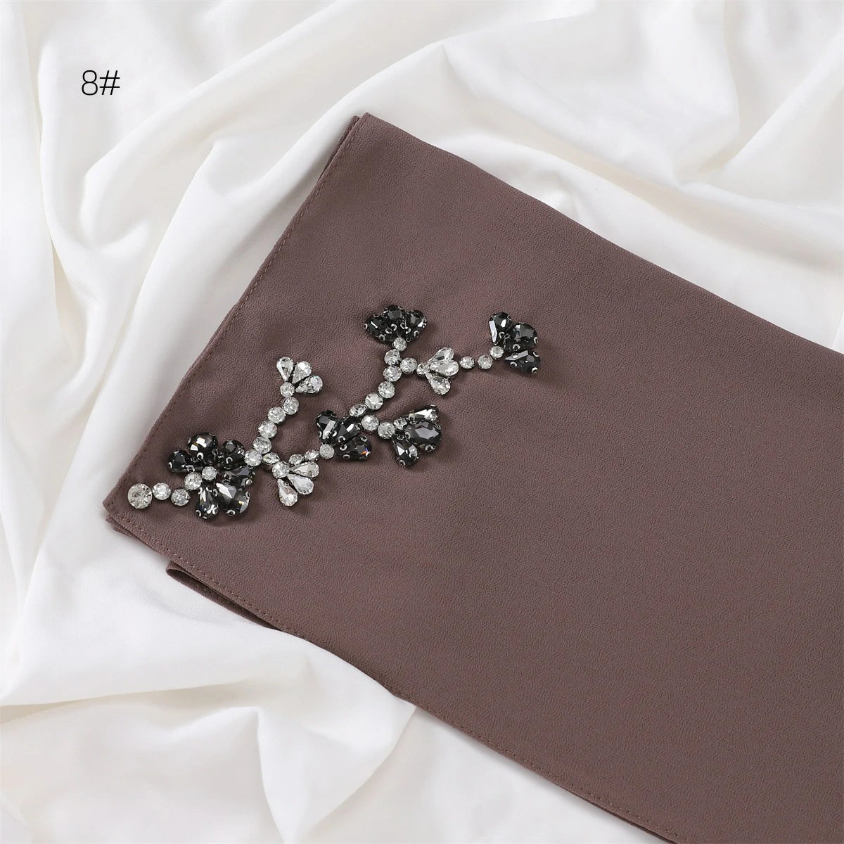 Wholesale Floral Diamond Premium Chiffon Hijab Islamic Scarf