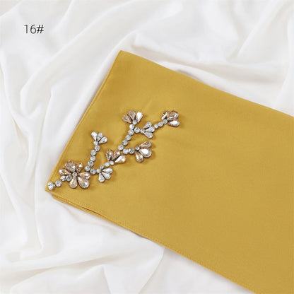 Wholesale Floral Diamond Premium Chiffon Hijab Islamic Scarf