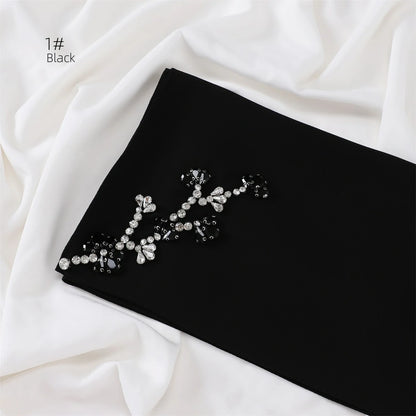 Wholesale Floral Diamond Premium Chiffon Hijab Islamic Scarf