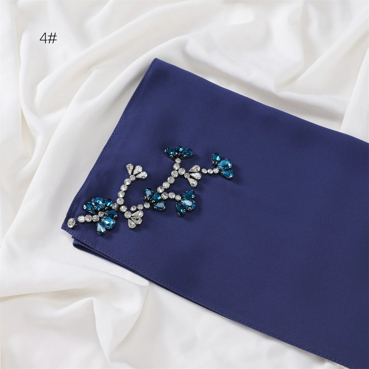 Wholesale Floral Diamond Premium Chiffon Hijab Islamic Scarf