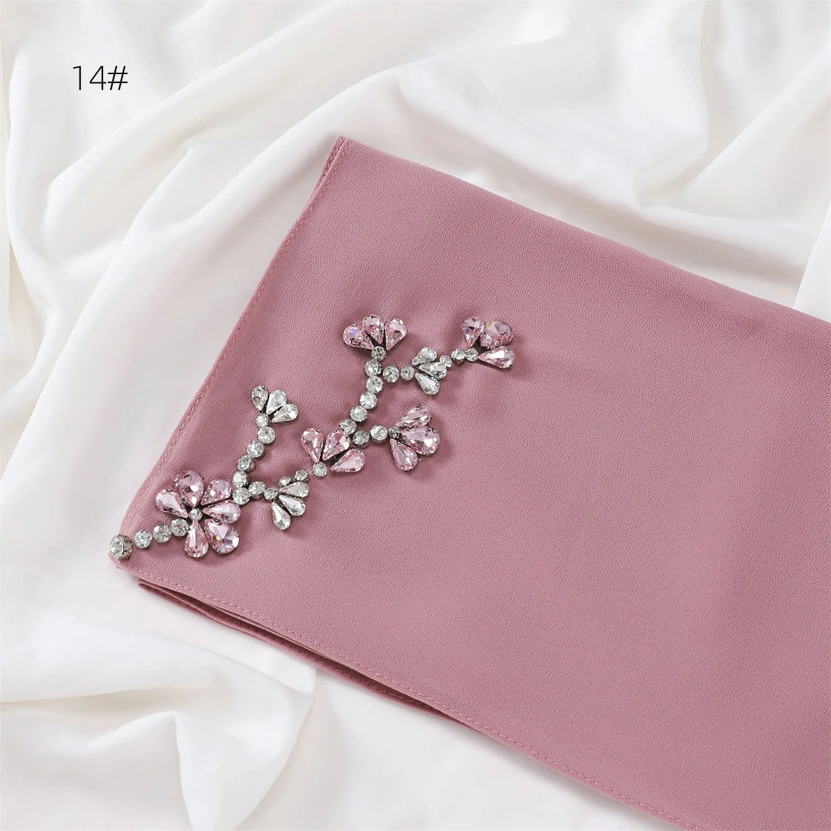 Wholesale Floral Diamond Premium Chiffon Hijab Islamic Scarf