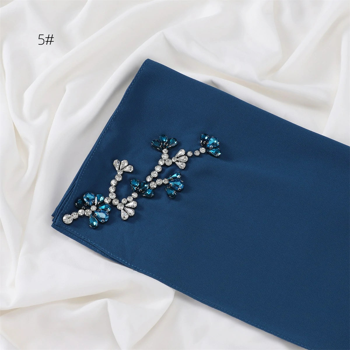 Wholesale Floral Diamond Premium Chiffon Hijab Islamic Scarf
