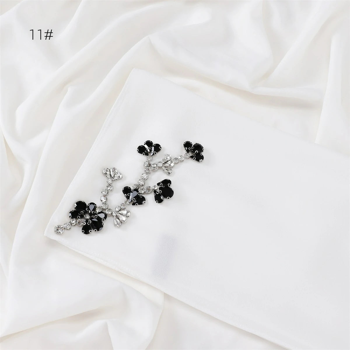 Wholesale Floral Diamond Premium Chiffon Hijab Islamic Scarf