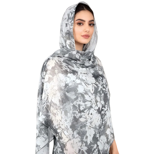 Wholesale Floral Printed Chiffon Hijab Scarf Lightweight Breathable