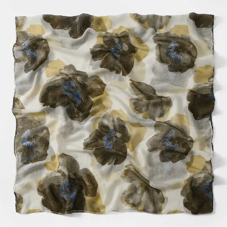 Wholesale Floral Silk Scarves for Women Lightweight Square Chiffon Scarf