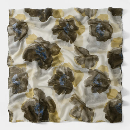 Wholesale Floral Silk Scarves for Women Lightweight Square Chiffon Scarf