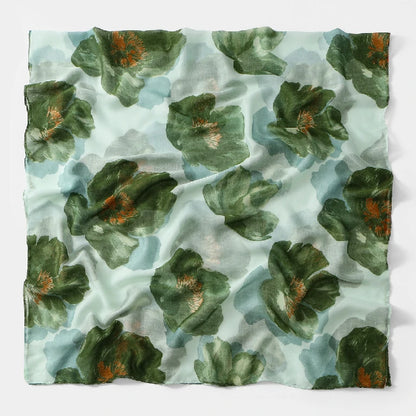 Wholesale Floral Silk Scarves for Women Lightweight Square Chiffon Scarf