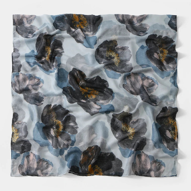 Wholesale Floral Silk Scarves for Women Lightweight Square Chiffon Scarf