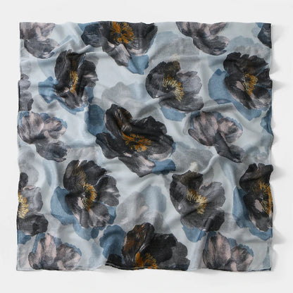 Wholesale Floral Silk Scarves for Women Lightweight Square Chiffon Scarf