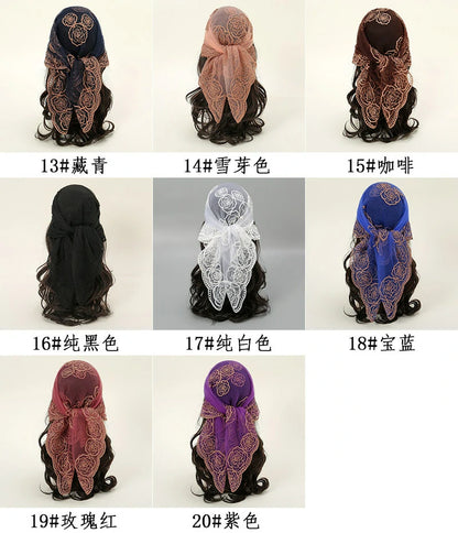 8 colors Embroidery Hair Scarf