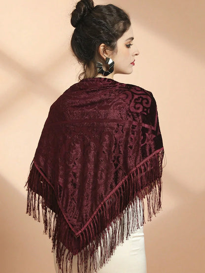 Wholesale Folk Cashmere Mohair Scarf For Women's 110×110