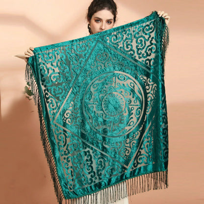 Wholesale Folk Cashmere Mohair Scarf For Women's 110×110