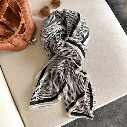 White striped scarf