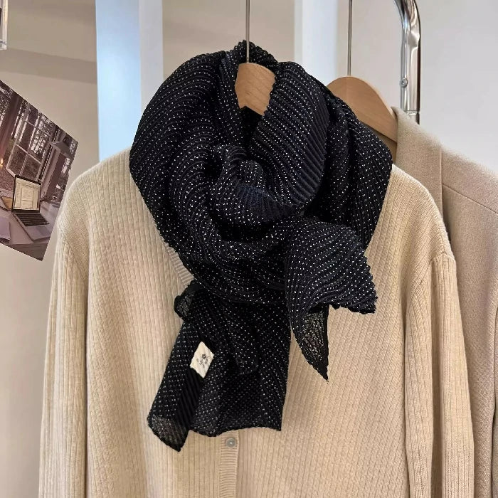 black striped scarf