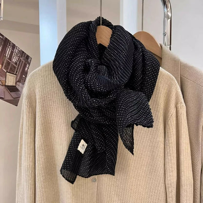 black striped scarf