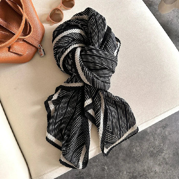 White striped scarf
