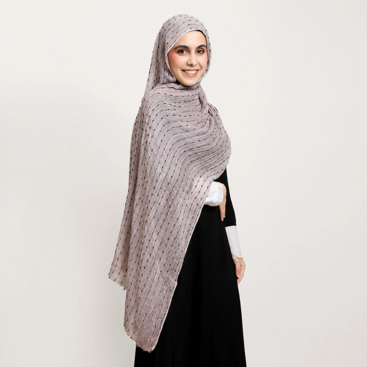 pink Glitter Stripe Hijab