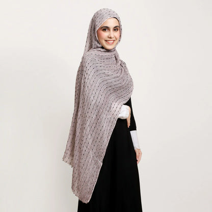 pink Glitter Stripe Hijab