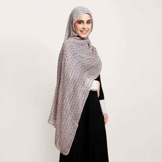 pink Glitter Stripe Hijab