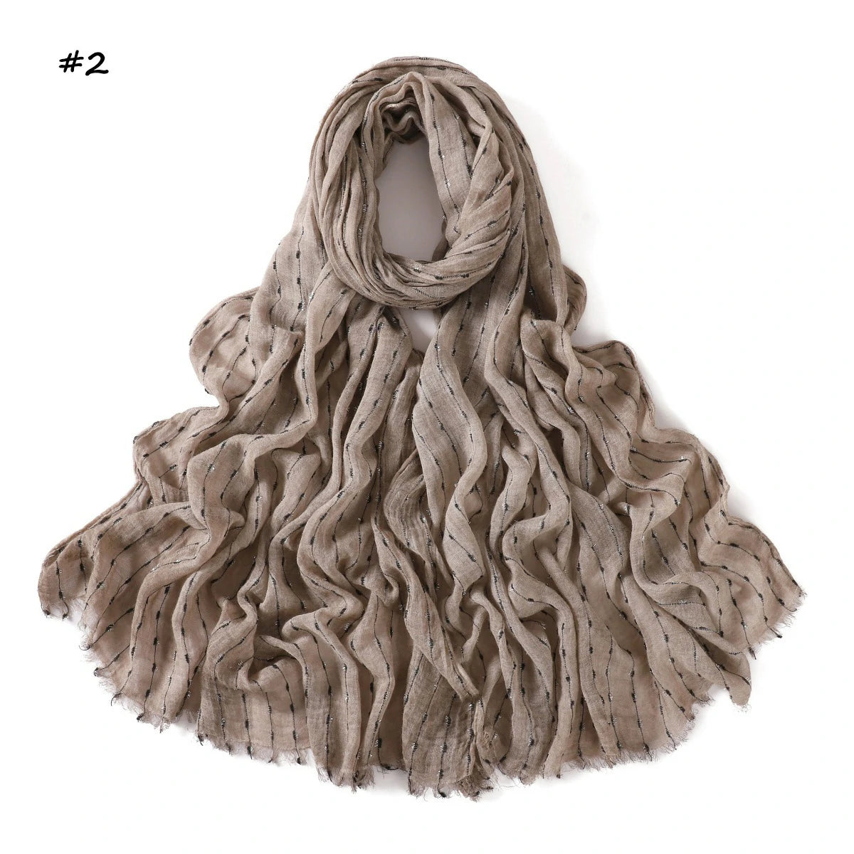 yellow Glitter Stripe Hijab