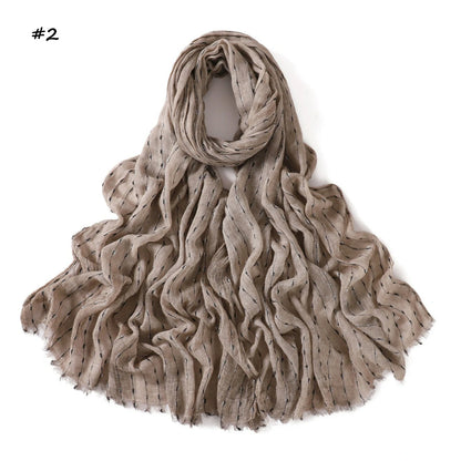 yellow Glitter Stripe Hijab