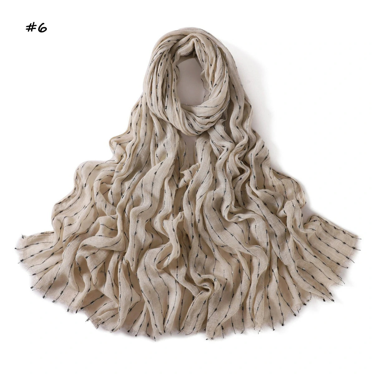 yellow Glitter Stripe Hijab